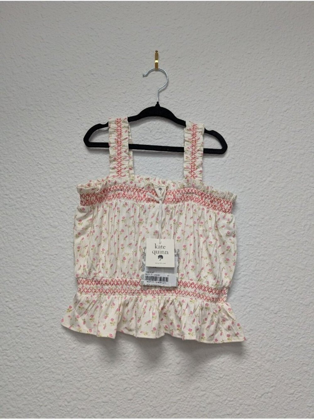 Kate Quinn Bamboo Rosebud 6Y Winnie Tank Top Floral Rose Bud